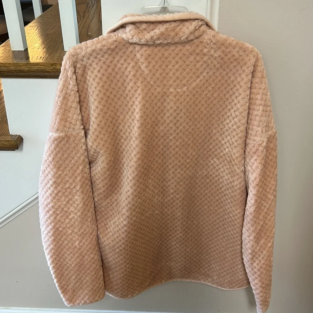 Simply Southern NEW Blush Quilted Sherpa Fleece Pullover - Picture 8 of 14